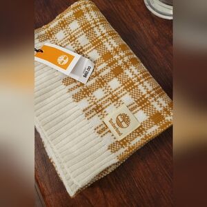 Timberland Gold and Cream Plaid Scarf